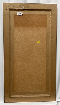 Lot 1078 - *Francis Plummer (1930-2019) acrylic on board - Gambol, signed with initial P., dated '78, titled verso, 60cm x 28cm, framed