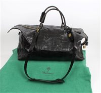 Lot 3194 - Mulberry large 'mock croc' black leather...