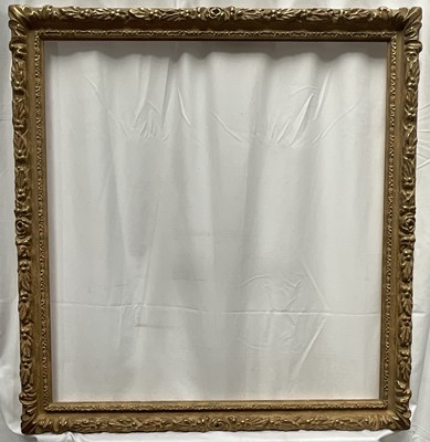 Lot 1313 - Good quality gilt gesso picture frame with foliate borders, to take a picture measuring 61cm x 64.5cm