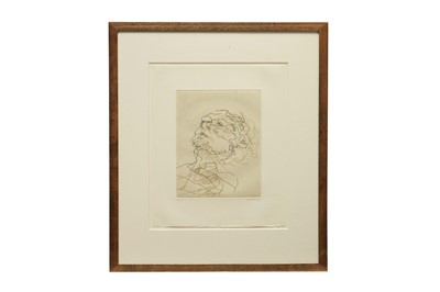 Lot 1393 - *Frank Auerbach (1931-2024) limited edition etching - Julia Sleeping, signed and dated '98, numbered 32/35, 25.5cm x 20cm, glazed frame