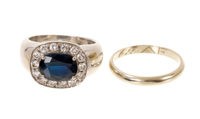 Lot 444 - Sapphire ring and another ring
