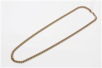 Lot 3202 - Gold (9ct) curb link necklace