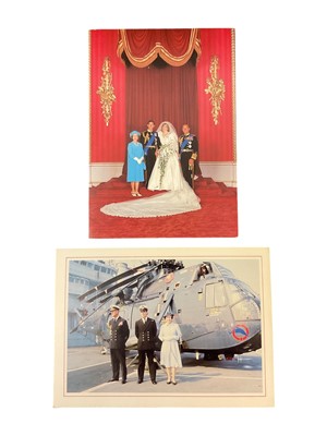 Lot 164 - H.M. Queen Elizabeth II and H.R.H. The Duke of Edinburgh of Edinburgh, signed 1981 and 1982 Christmas cards, both with colour photographs of the Royal couple (2)