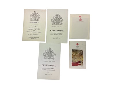 Lot 165 - The Royal Yacht 'Britannia', lot Royal stationery, lot Ceremonials and 1960s scrap book