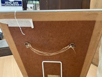 Lot 1070 - *Francis Plummer (1930-2019) carved stone sculpture - Male Torso, 60cm high, one of only two sculptures ever produced by Plummer. Together with a related pen and ink study, in glazed frame