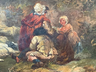 Lot 84 - After George Morland, early 19th century oil on canvas, behind glass in gilt frame.