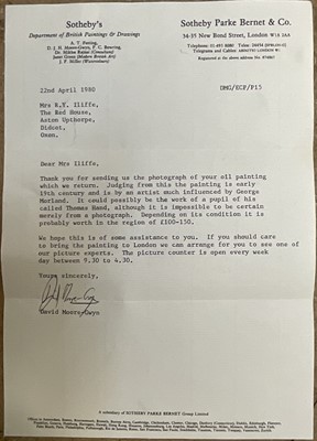 Lot 84 - After George Morland, early 19th century oil on canvas, behind glass in gilt frame.