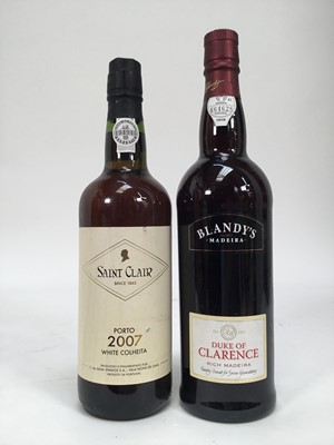 Lot 54 - Two bottles, Blandy's Duke of Clarence Rich Madeira and Saint Clair Porto 2007