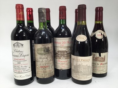 Lot 63 - Eight bottles, French reds including Gigondas, Chateau Patache d'Aux 1979, Chateau Fourcas Dupre 1999 and others