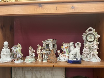 Lot 187 - Monkey band figures and other porcelain