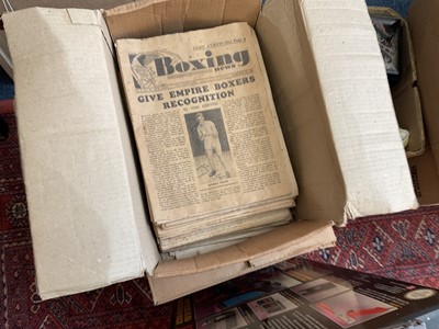 Lot 1413 - Collection of 1940s boxing news