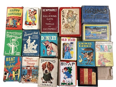 Lot 2071 - Traditional vintage games & card games including Milestones, Tiddlywinks, Old Maid, Beat your Neighbour, Snap & Happy Families (qty)