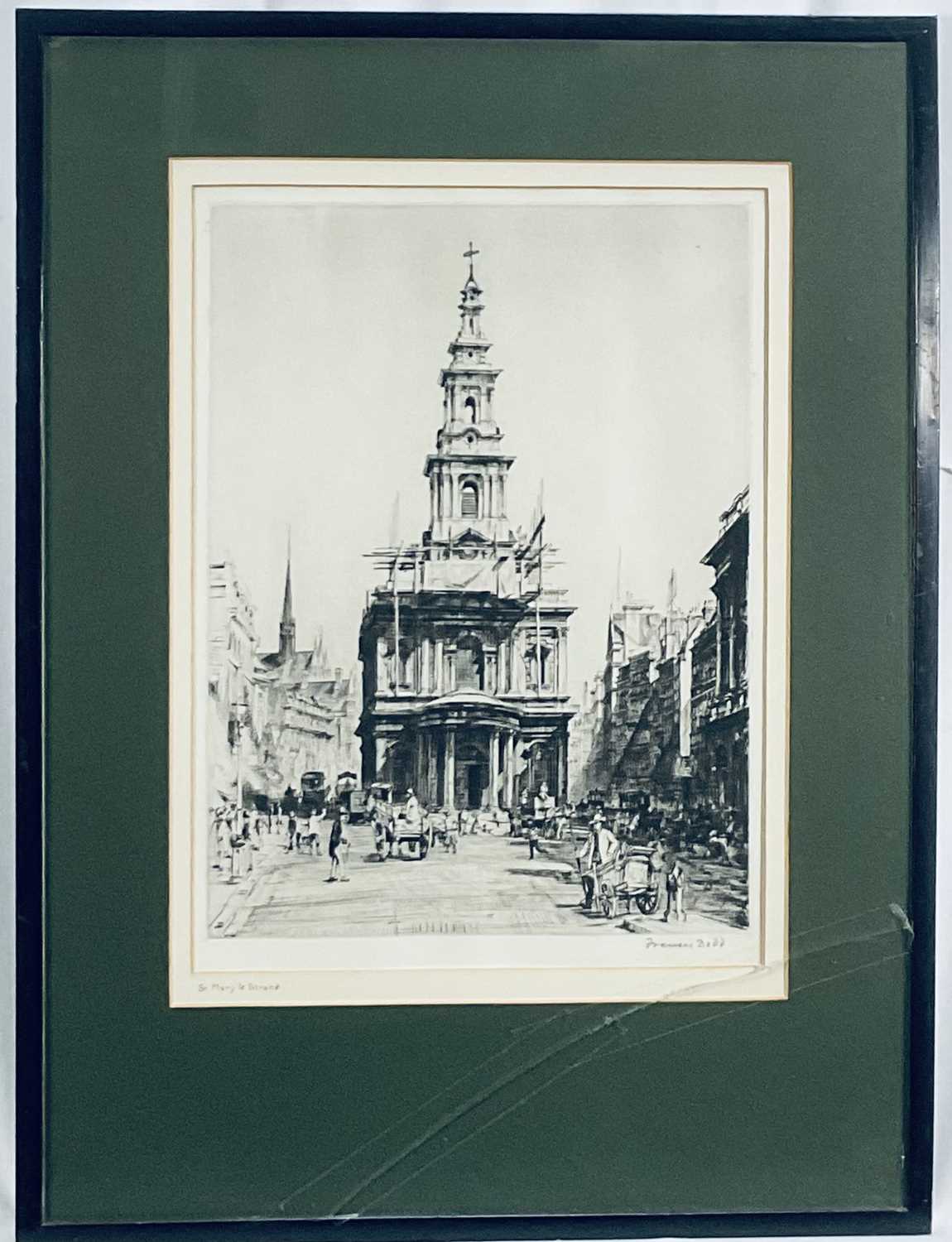 Lot 112 - Francis Dodd (1874-1949) pencil signed etching, St Mary Le Strand, 34cm x 25cm, framed