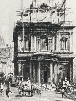 Lot 112 - Francis Dodd (1874-1949) pencil signed etching, St Mary Le Strand, 34cm x 25cm, framed