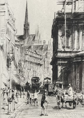 Lot 112 - Francis Dodd (1874-1949) pencil signed etching, St Mary Le Strand, 34cm x 25cm, framed