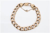 Lot 3213 - Gold (9ct) curb link bracelet