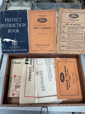 Lot 313 - Ford automobile lubrication charts and booklets