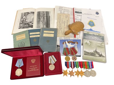 Lot 827 - Second World War Arctic Star medal group to Leslie George Jenkins