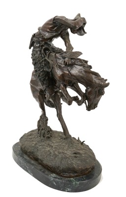 Lot After Frederick Sackrider Remington, Bronze, Bucking Bronco