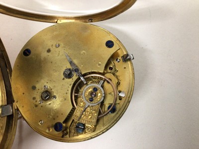 Lot 544 - Victorian 18ct gold pocket watch on chain