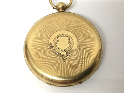Lot 538 - Victorian 18ct gold pocket watch in box