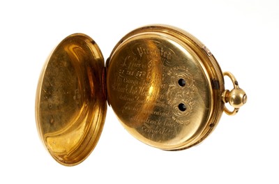 Lot 538 - Victorian 18ct gold pocket watch in box