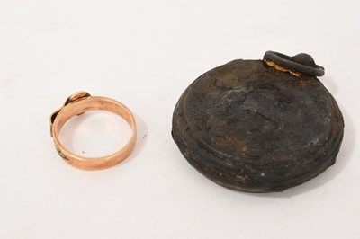 Lot Gold ring and pocket watch from shipwreck 'General Abbatucci' cargo