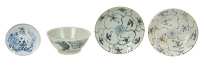 Lot 693 - Tek Sing cargo - four Chinese blue and white dishes