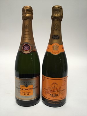 Lot 71 - Two bottles, Champagne, Veuve Clicquot Ponsardin Rich Reserve 1991 together with a bottle of NV