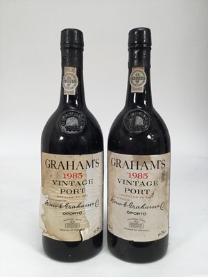 Lot 82 - Two bottles, Grahams 1985 vintage port