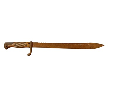 Lot 940 - First World War Imperial German saw back butcher bayonet (no scabbard).