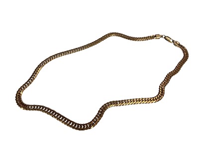 Lot 46 - Heavy 9ct gold curb link chain