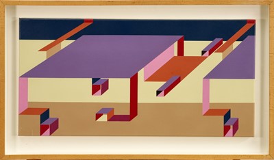 Lot 994 - Ron Sims (1944-2014) acrylic on canvas - Slim Uzes Street Bulls