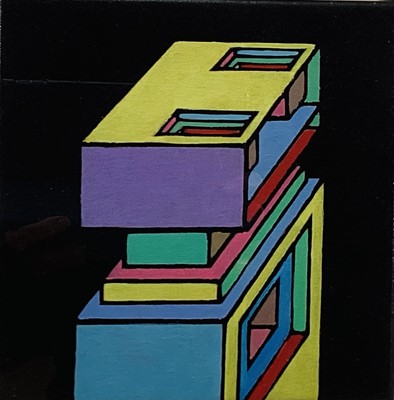 Lot 989 - Ron Sims (1944-2014) acrylic on canvas - Television Boy