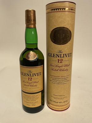 Lot 112 - One bottle, The Glenlivet 12 year old single malt whisky, 40%, 70cl., in original tube