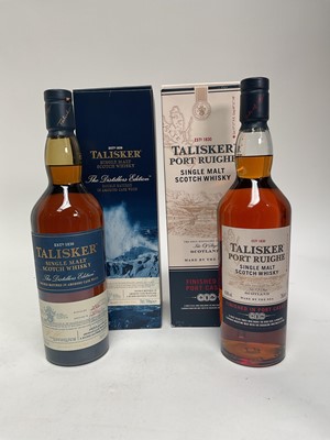 Lot 115 - Two bottles, Talisker Port Ruighe single malt whisky, 45.8%, 70cl., and Talisker The Distillers Edition, 45.8%, 70cl., both boxed