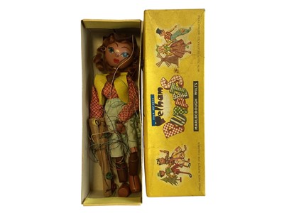 Lot 2028 - Vintage Pelham Puppets Wild West Cowboy & Cowgirl, boxed (2)