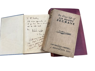 Lot 1660 - Malcolm Campbell group of signed and dedicated books
