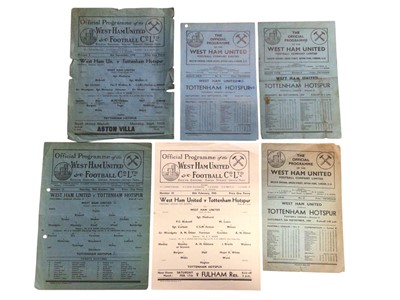 Lot 198 - West Ham v Tottenham Hotspur 8th September 1945 plus...