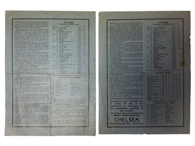 Lot 203 - West Ham v Watford 14th April 1941 South Regional League, 24th October 1942, 6th March 1943, 19th February 1944, Football League Cup South, 25th November 1939 Football League Regional Competitio...