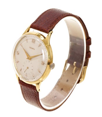 Lot 775 - Scarce 1950s Zenith 18ct gold Chronometer calibre 126 wristwatch