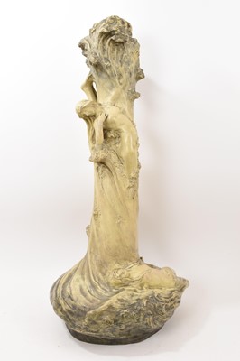 Lot 12 - Very large Art Nouveau vase by Goldscheider