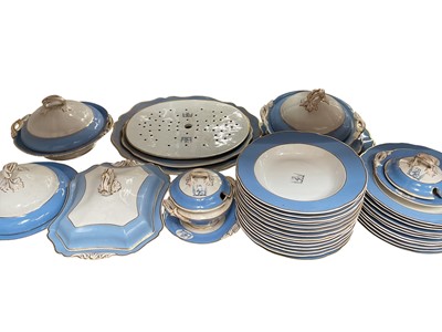 Lot 345 - Mid 19th century service of armorial china