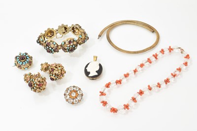 Lot 492 - Suite of Austro-Hungarian jewellery together with group of paste and other antique jewellery