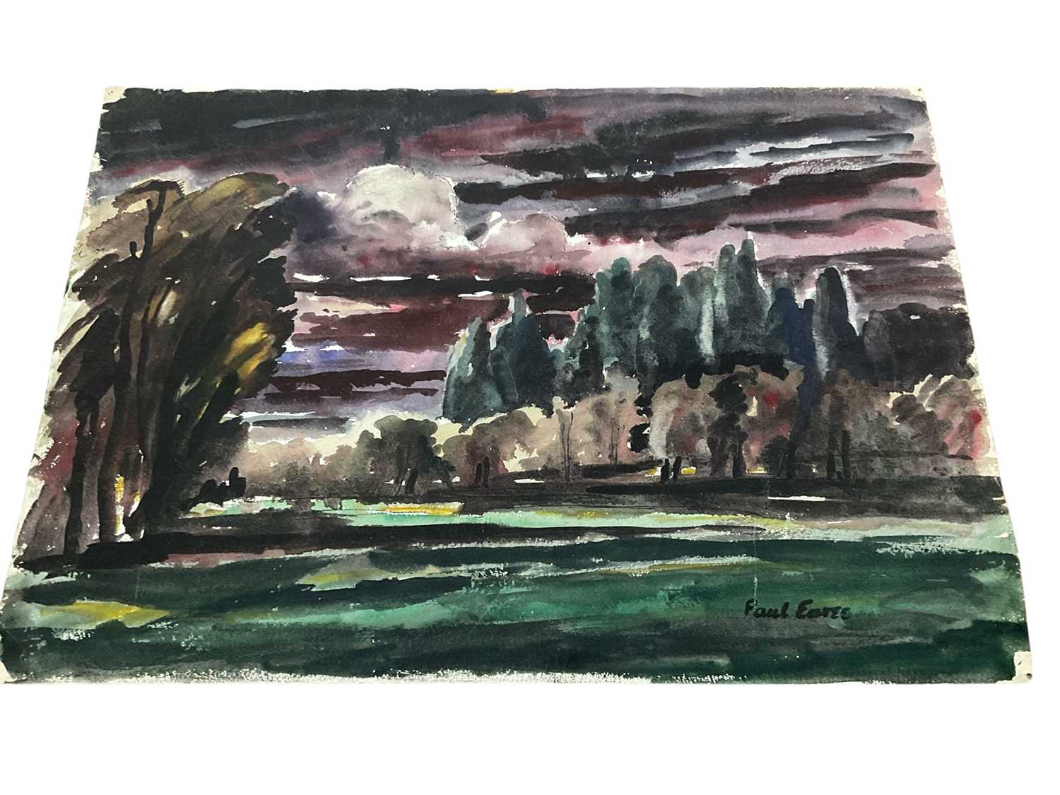 Lot 75 - Paul Earee (1888-1968) watercolour, landscape, 37 x 56cm. provenance: Estate of Colin Moss
