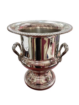 Lot 307 - Silver plated two handled ice bucket, 25.5cm high