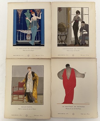 Lot 29 - Gazette du Bon Ton, four pochoir prints, Lucien Vogel, Georges Lepape, George Barbier, André-Edouard Marty