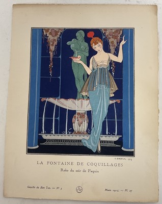 Lot 29 - Gazette du Bon Ton, four pochoir prints, Lucien Vogel, Georges Lepape, George Barbier, André-Edouard Marty