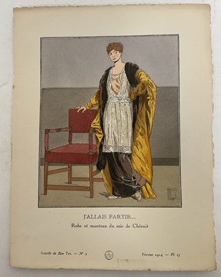 Lot 29 - Gazette du Bon Ton, four pochoir prints, Lucien Vogel, Georges Lepape, George Barbier, André-Edouard Marty