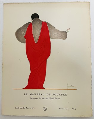 Lot 29 - Gazette du Bon Ton, four pochoir prints, Lucien Vogel, Georges Lepape, George Barbier, André-Edouard Marty